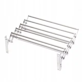 Nerezový skládací teleskopický vešiak na uteráky multifunkčné police 42~80 cm